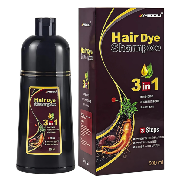 Shampo con tinte cafe 3 en 1 HIMEIDU 500ml - Imagen 2