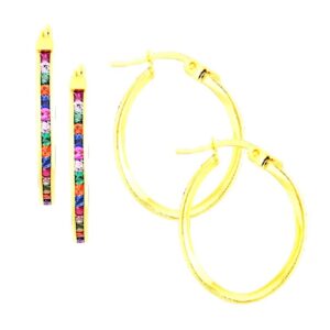 Aretes en Formas Surtidas con Piedras de Colores