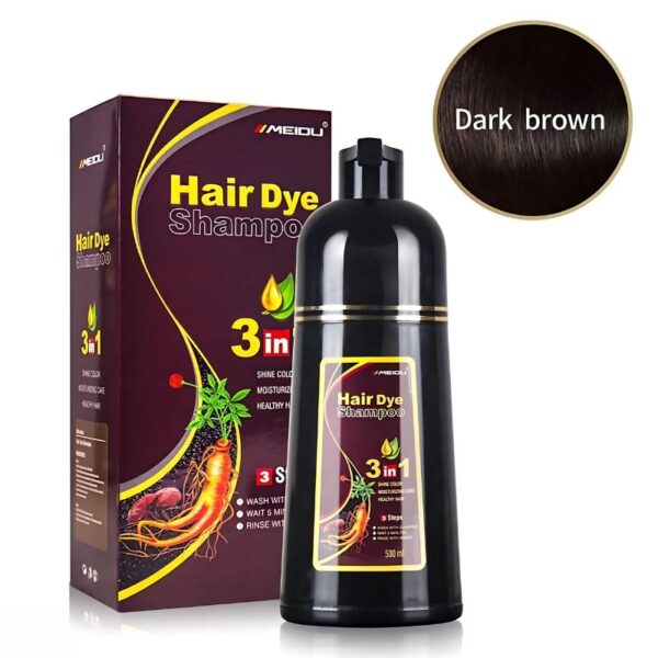 Shampo con tinte cafe 3 en 1 HIMEIDU 500ml - Imagen 3