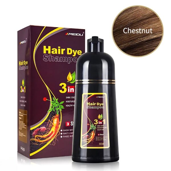 Shampo con tinte cafe 3 en 1 HIMEIDU 500ml - Imagen 2
