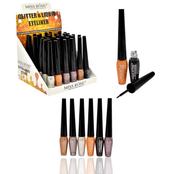 Delineadores para ojos con glitter Miss Rose